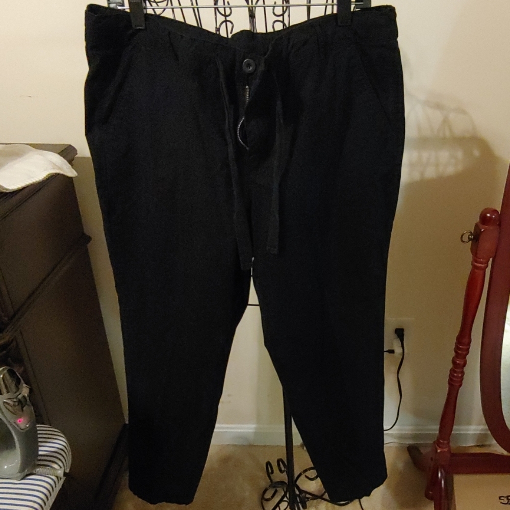 Black Cotton Pants